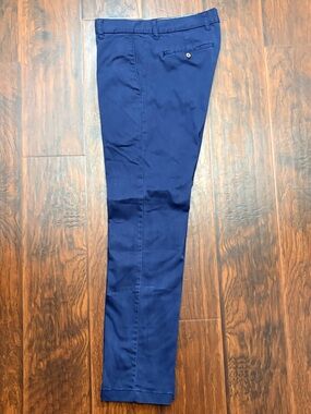 Men’s Slim Fit Chino Pants Navy Blue Stretch Casual Dress Pants